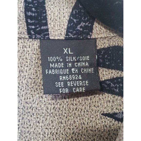 Paradise By Axis Men XL 100% Silk Hawaiian Short Sleeve Button Down Shirt - Picture 5 of 11